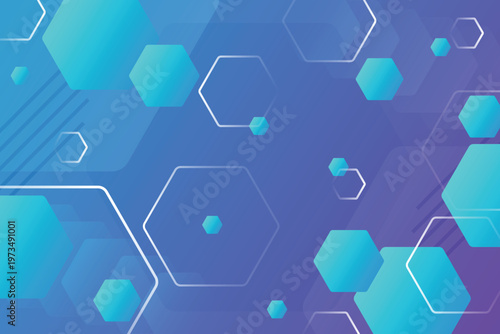 abstract blue background with hexagons