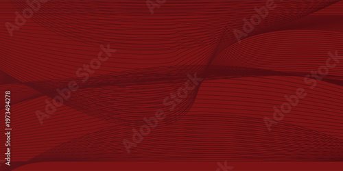 Contemporary technology cover design set. Luxury background with red line pattern (guilloche curves). Premium vector tech backdrop for business layout, digital certificate, formal brochure template