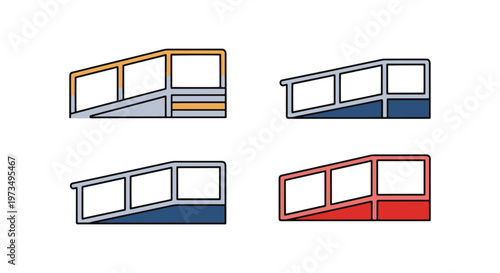 ramp access Line art vector clean abstract creative illustration