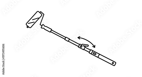 Roller Extension Pole Line art simple pattern abstract vector