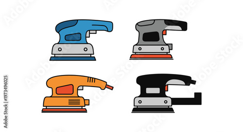 Orbital Sander Line art vector abstract shape design