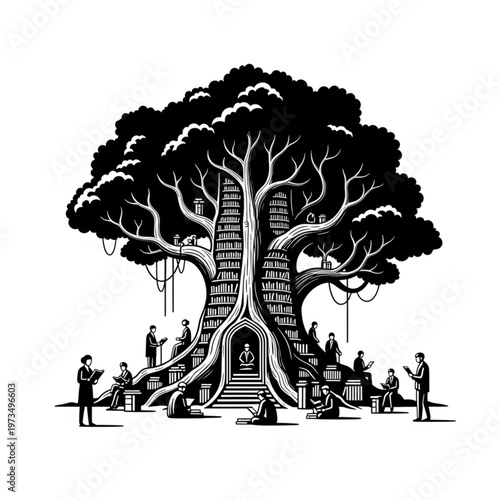 The Tree of Knowledge - A Hub of Learning and Intellectual Gathering.