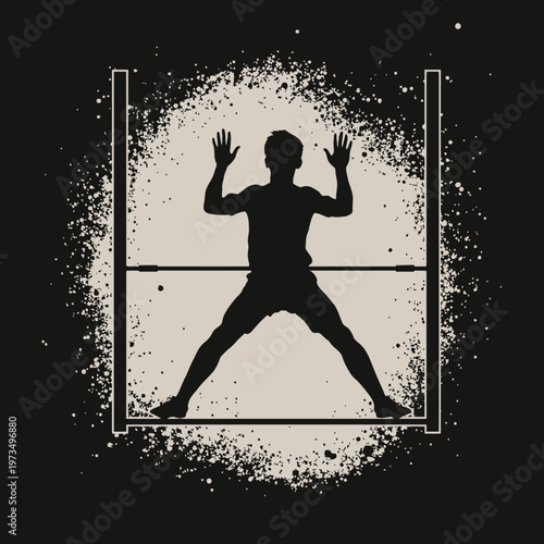 Silhouette of a high jumper mid-air, hands raised, demonstrating a challenging sport