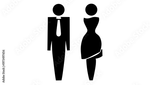 Iconic representation of male and female figures, symbolizing gender diversity and inclusivity in public spaces