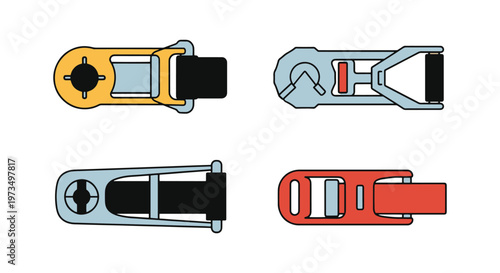 Ratchet Strap Line art vector modern clean shapes