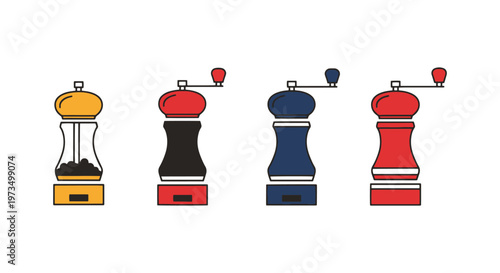Pepper Grinder Line art vector creative abstract modern illustration