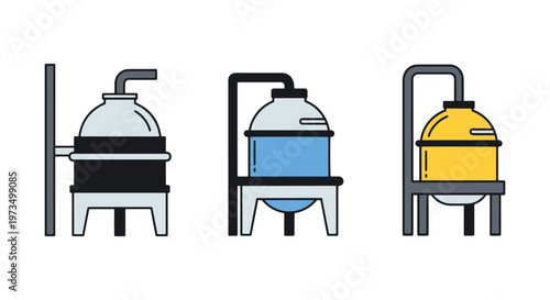 Retort Stand Line art vector clean abstract