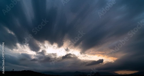 Timelapse footage of Dark storm clouds passing video Time Lapse,High quality footage black clouds over mountains