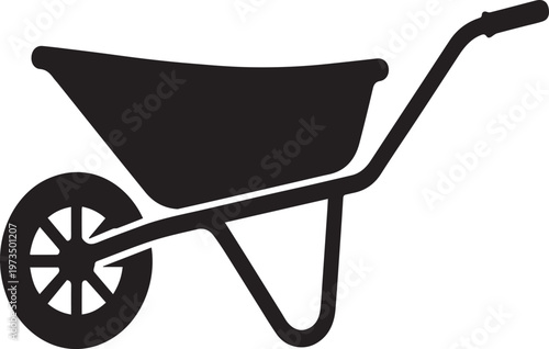 Garden Wheelbarrow Silhouettes for Spring Landscaping Work