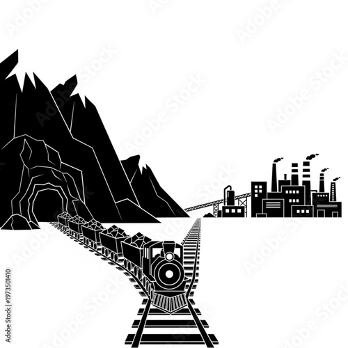 Train Journey - From Mountain Tunnel to Industrial Cityscape.