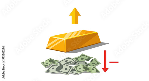Wealth and finance gold bar money. Vector Illustrations. EPS Editable