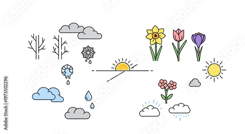 Weather forecast symbols icons set. Vector Illustrations. EPS Editable