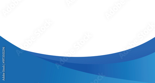 Abstract blue wave background. Modern layered curve design. Minimal gradient flow composition. Clean corporate wave banner