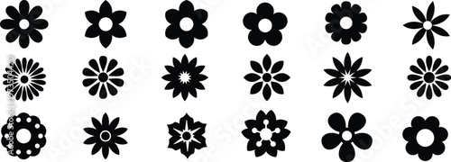 Set of floral elements for graphic and web design. Vector illustrations for beauty, fashion, natural and organic products, spa and wellness, wedding and events, environment.