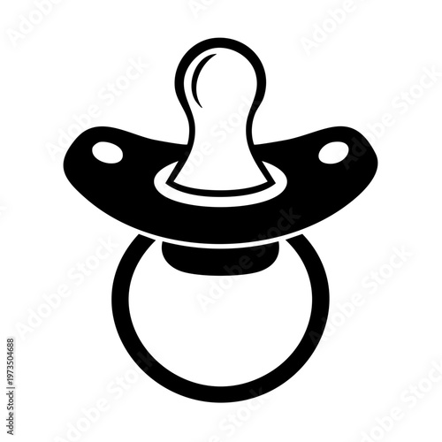Baby Pacifier Black Silhouette Glyph Icon