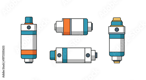 Pneumatic Actuator Line art creative pattern abstract vector