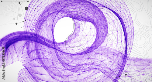 The abstract wave is made in a frame style. Template for science and technology presentation.