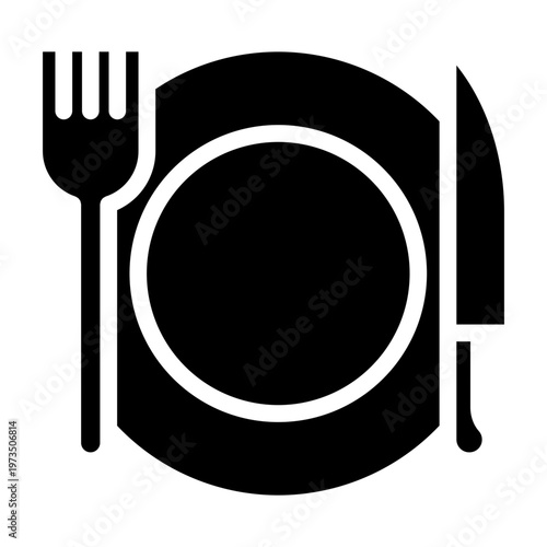 Cutlerry  icon glyph style vector graphic illustration. Suitable for website design, app, template.