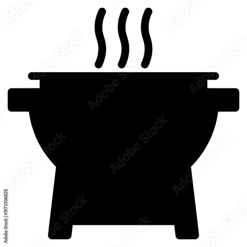 barbecue icon glyph style vector graphic illustration. Suitable for website design, app, template.