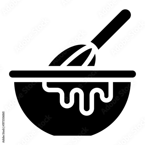 Maxing bowl icon glyph style vector graphic illustration. Suitable for website design, app, template.