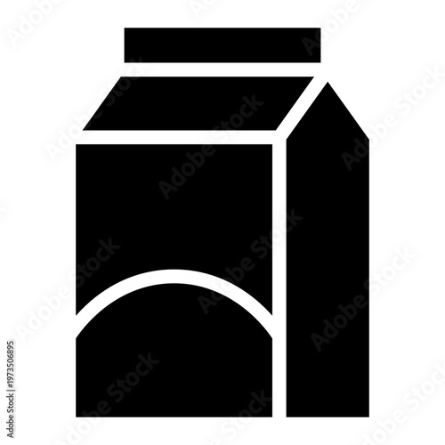 Milk icon glyph style vector graphic illustration. Suitable for website design, app, template.