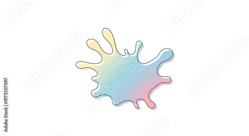 Colorful paint splatter on white.