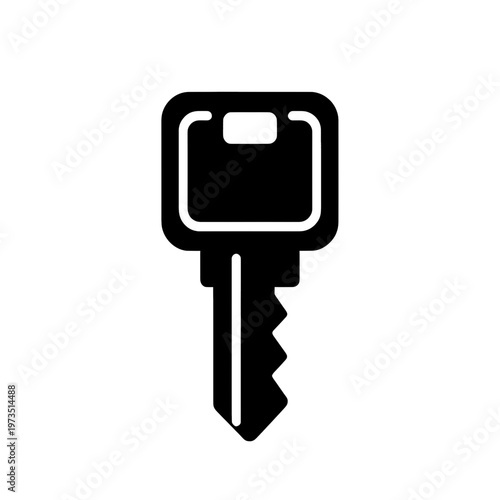 Square Head Key Line Icon