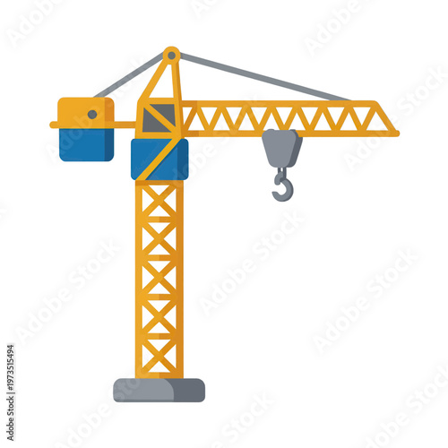 Yellow Construction Crane Icon