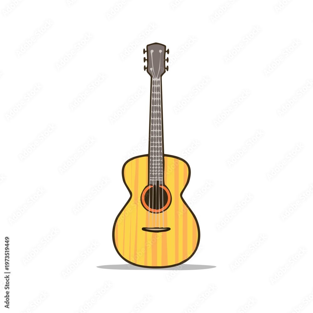 Obraz premium Acoustic Guitar Musical Instrument Vector Illustration