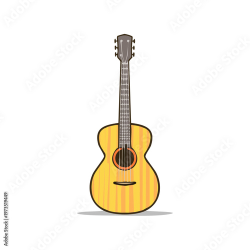 Acoustic Guitar Musical Instrument Vector Illustration