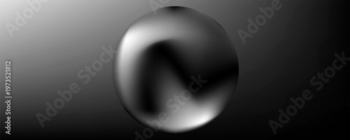 gray abstract gradient background with metal ball design