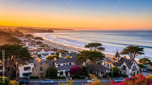 Coastal Serenity - A Picturesque View of Pacifica, California at Sunset.