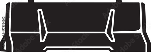 Black and white car seat belt buckle clip vector, safety belt buckle icon, seatbelt clip illustration, automotive accessory symbol