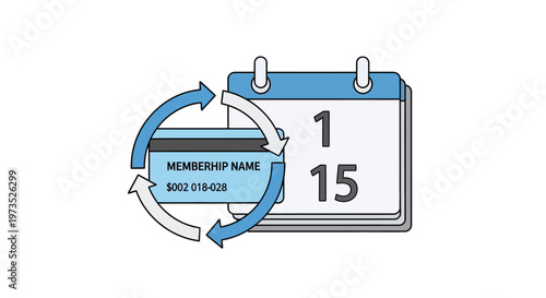 Membership name and date calendar.