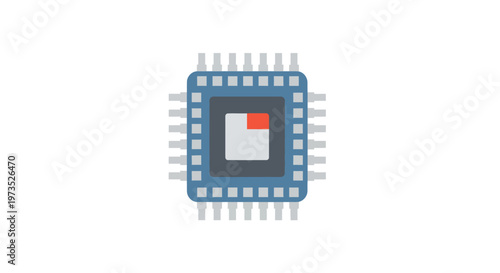 Microchip Electronic Component Closeup View.