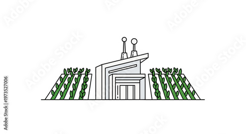 Modern Building with Architectural Design.