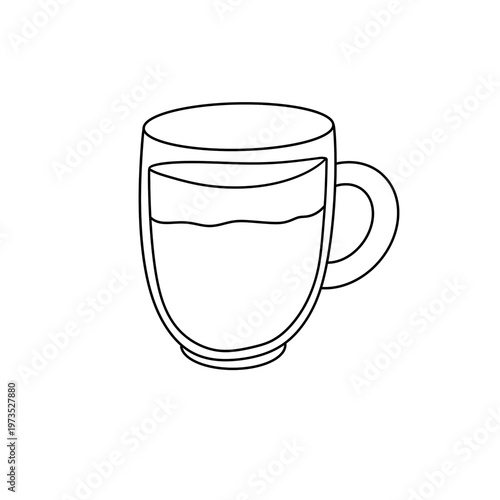 Simple line drawing of a coffee cup