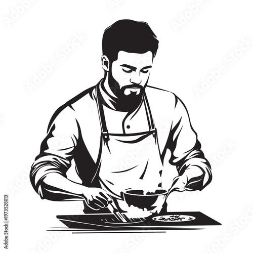 vector illustration of a man in uniform