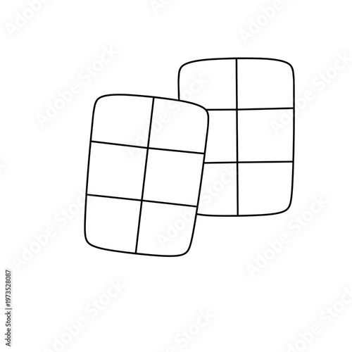 Simple line drawing shows two overlapping grids