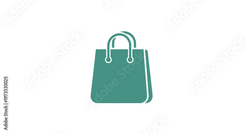 Green tote bag with white handles.