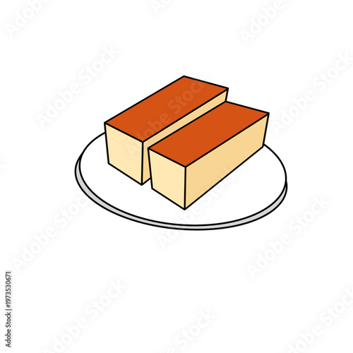 Two golden-brown slices rest on a simple plate