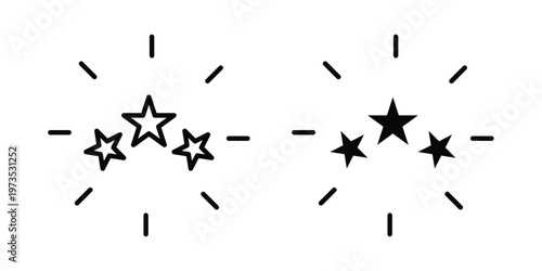 Appreciation icon symbol. Icon in flat style and line. Black and white