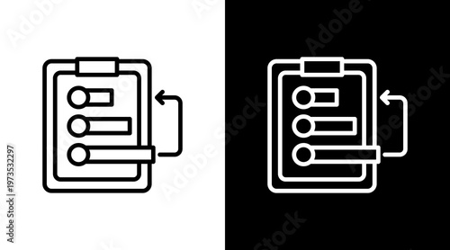Task Prioritization White Icon Set Design