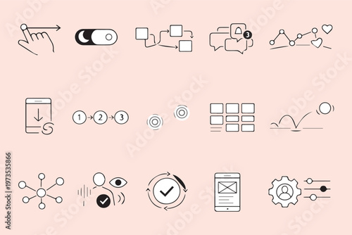 Creative Social Media & UI UX Minimal Line Icons
