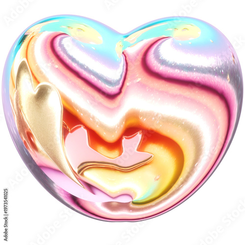 Iridescent Holographic Heart