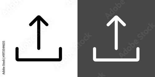 シンプルなアップロードのアイコン