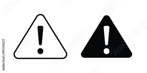 Notice icon symbol. Icon in flat style and line. Black and white