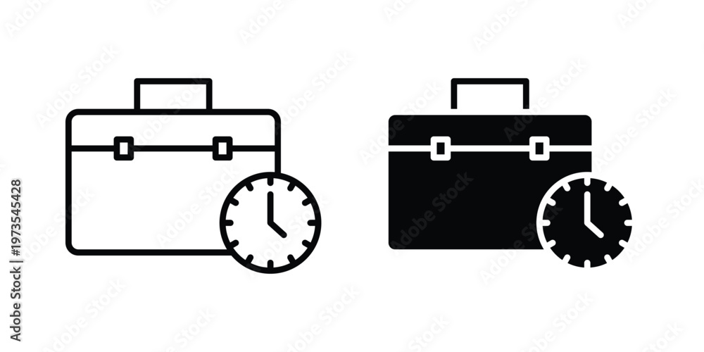 Φωτογραφία Office hours icon symbol