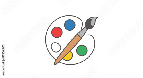 Painterly Art Supplies Color Palette.