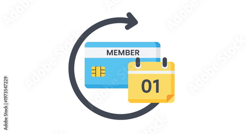 Membership Card with Calendar Icon.